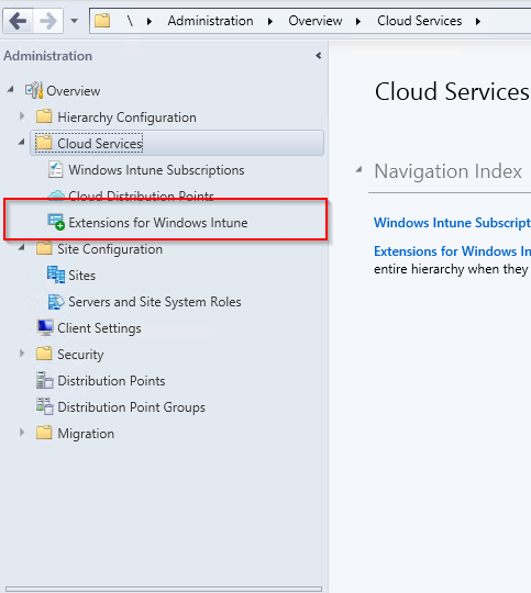 Extensions for Windows Intune